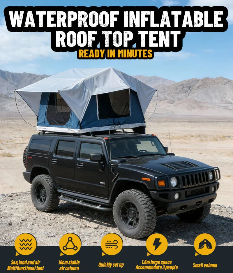GeerTop Outdoor - ASTRON | 1-2 Person Soft Shell Inflatable Rooftop Tent (SUVS / Jeep / Bronco / Trucks)