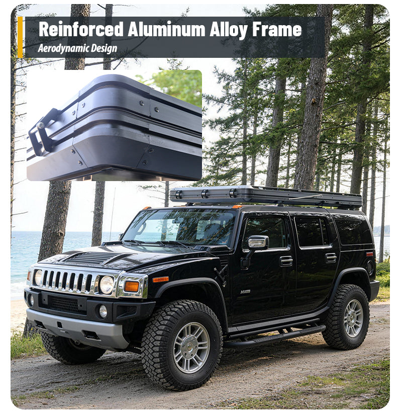 HAWK | GeerTop Triangular Aluminum Hard Shell Car Camping SUV Rooftop Tent