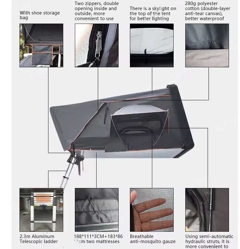 Geertop Hard Shell Car Rooftop Tent