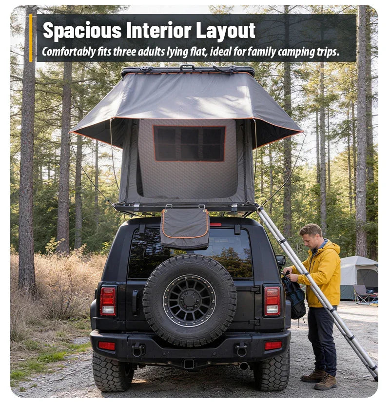 GeerTop Outdoor - HAWK | GeerTop Triangular Aluminum Hard Shell Car Camping SUV Rooftop Tent