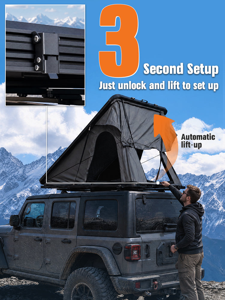 Lumin | Geertop 1‑2 Person Ultra‑Light Super‑Slim Hard Shell Rooftop Tent
