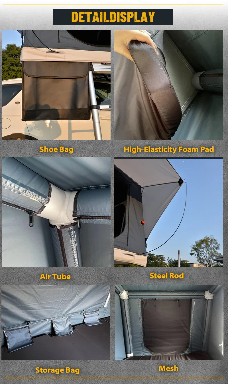 GeerTop Outdoor - ASTRON | 1-2 Person Soft Shell Inflatable Rooftop Tent (SUVS / Jeep / Bronco / Trucks)