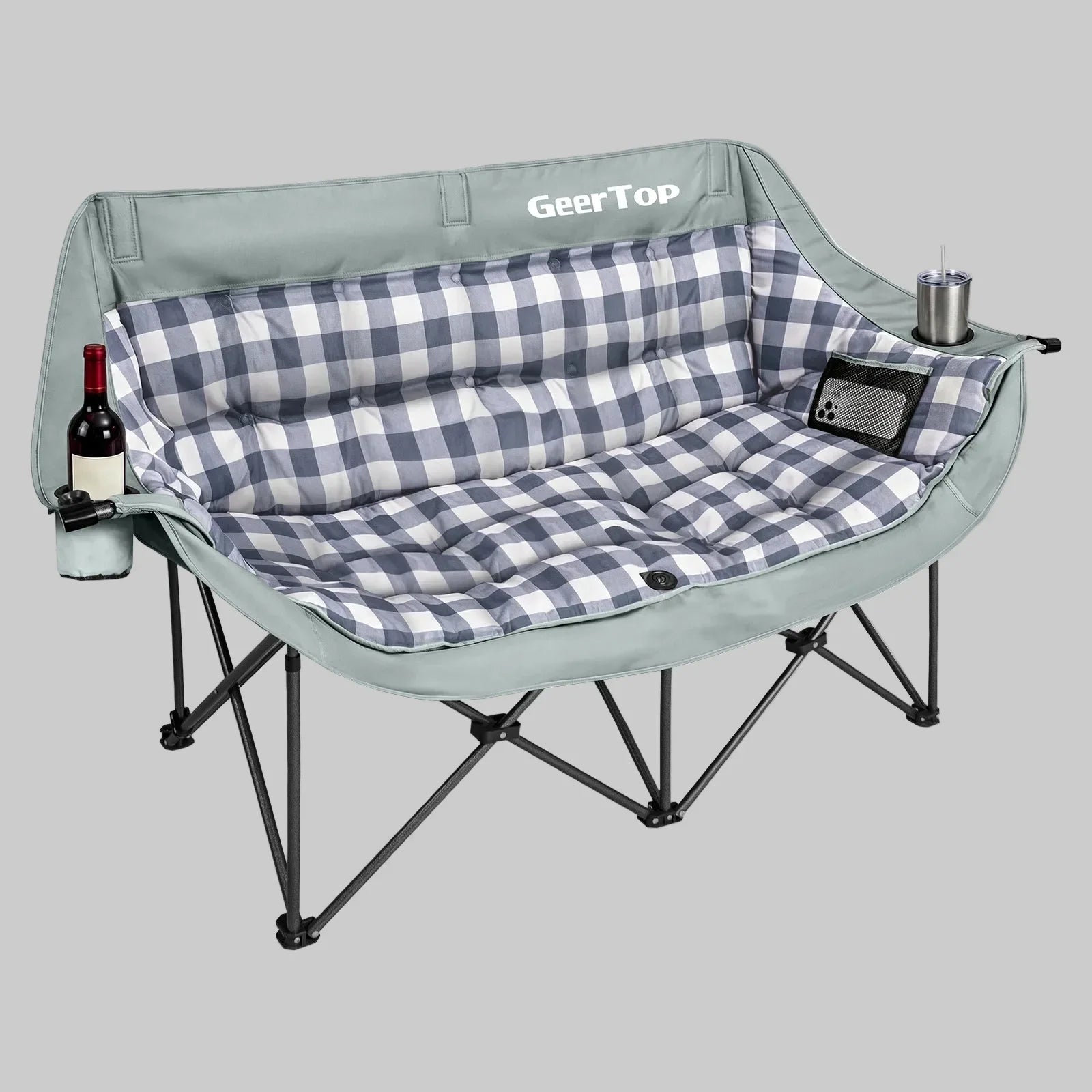 GeerTop Outdoor - GeerTop Oversized Double Folding Camping Chair