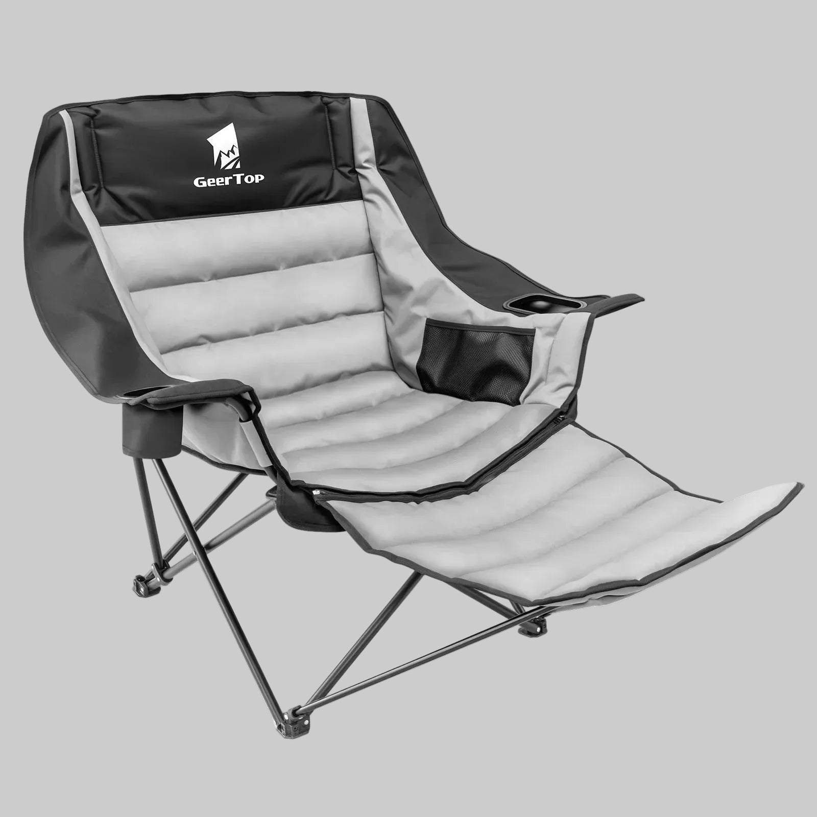 GeerTop Outdoor - GEERTOP Oversized Camping Chair with Removable Footrest