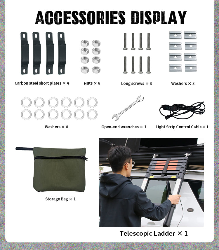 3-4 Person Instant X-Frame Fold ABS RoofTop Tent