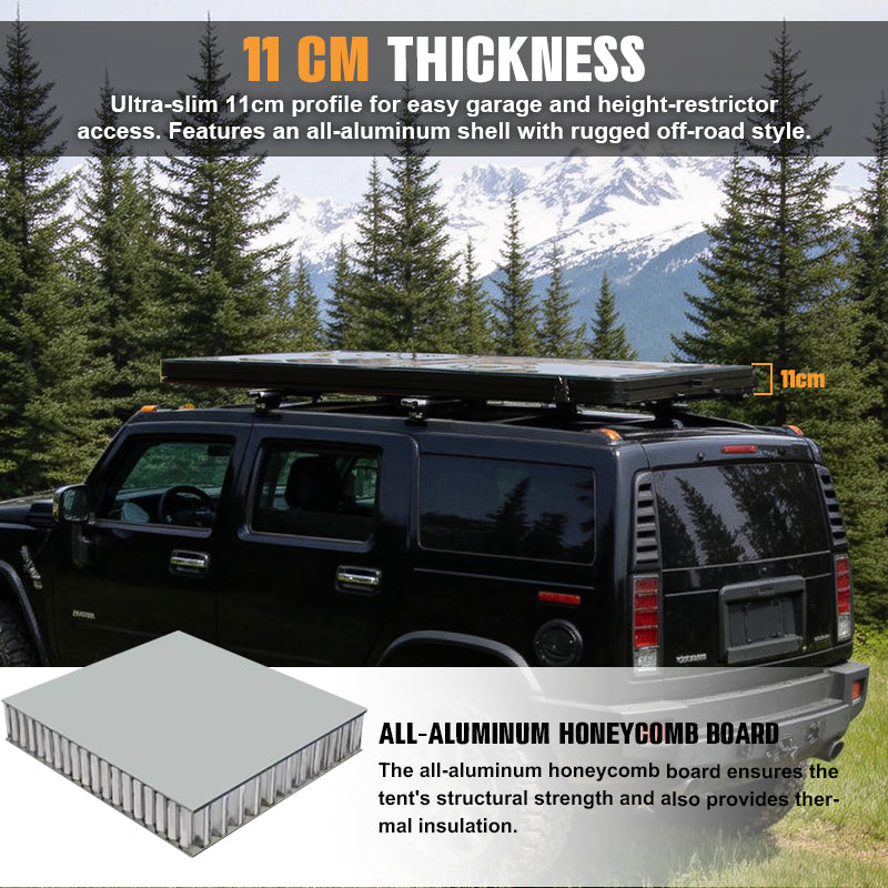Panoramic Sky-View Lightweight Hard Shell Rooftop Tent