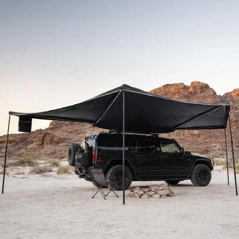 GeerTop Outdoor - EVOKE | GeerTop 180 Degree Freestanding Car Side Shelter with LED Lights Car Awning
