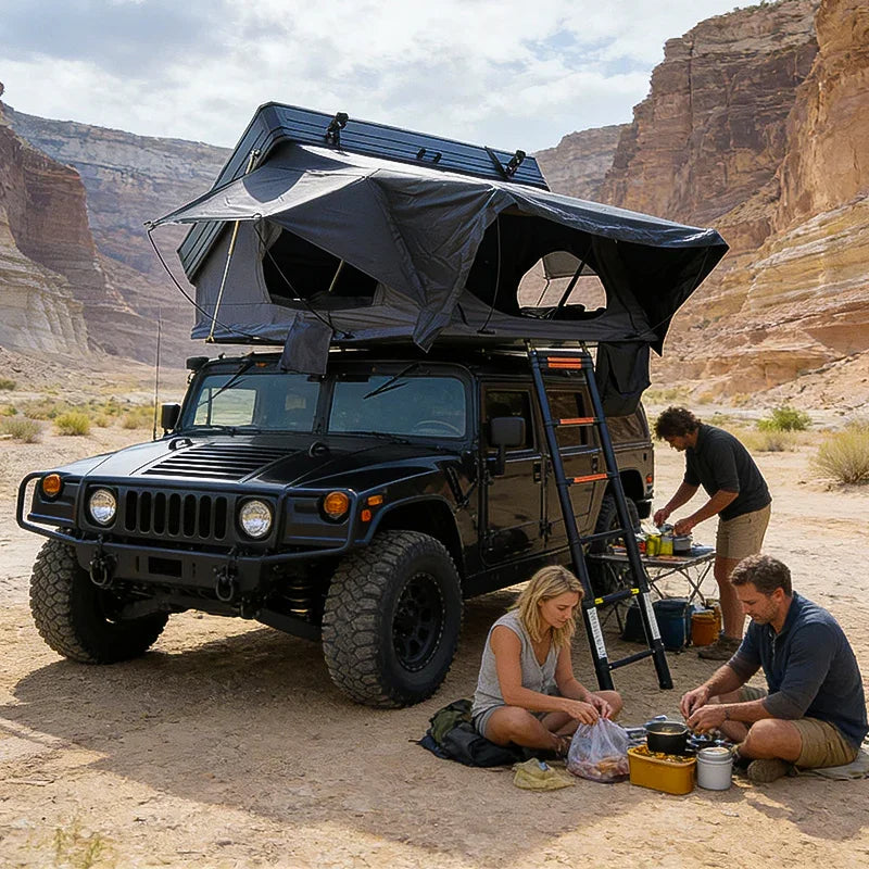 GeerTop Fold Aluminum Hard Shell Car Rooftop Tent