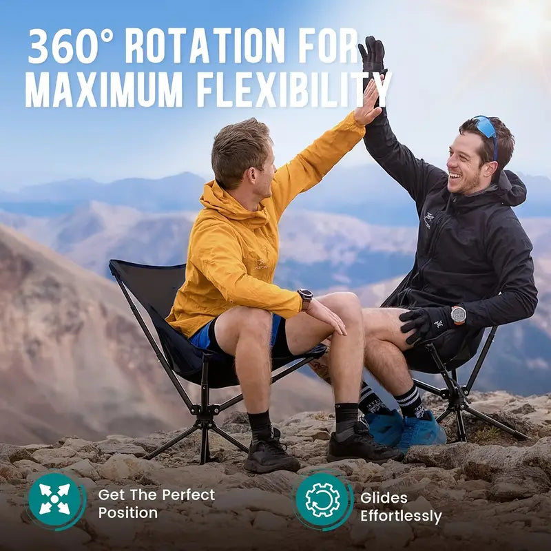 GeerTop Rotating Camp Chair - 300lb Capacity
