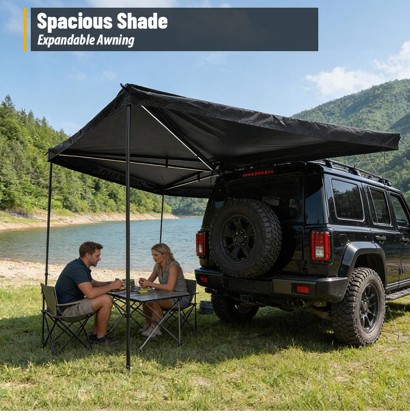 VORTEX | GeerTop 270 Degree Car Awning Full Light Shelter With LED