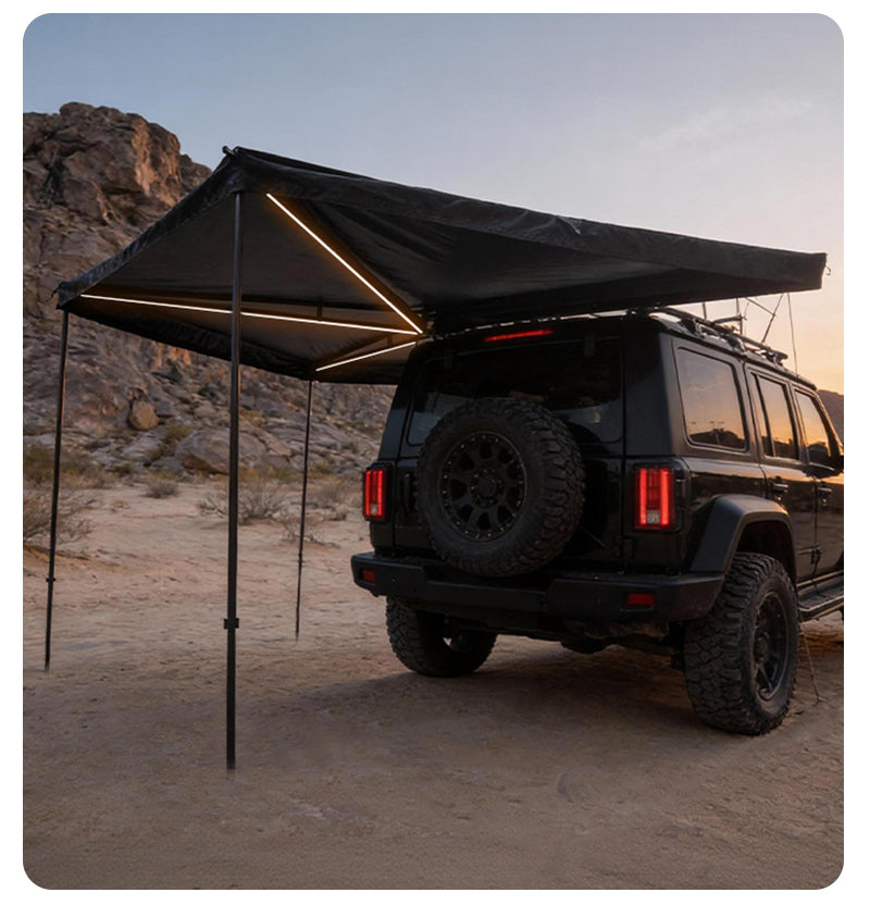 VORTEX | GeerTop 270 Degree Car Awning Full Light Shelter With LED