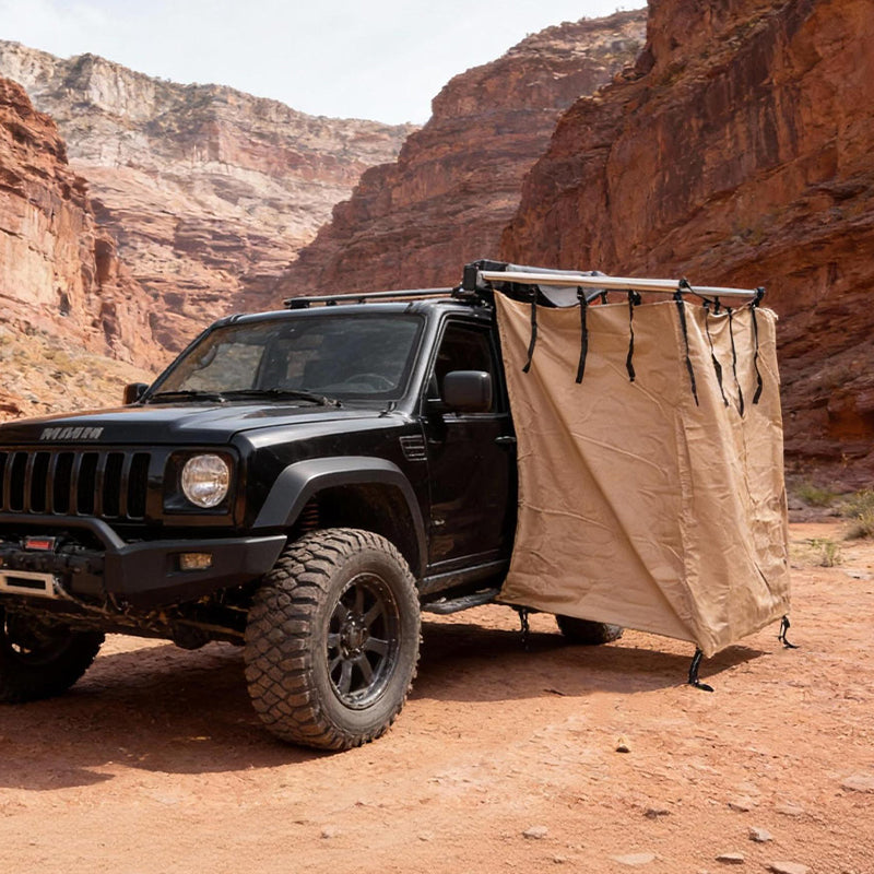 Geertop Car Side Tent - Pop Up Outdoor Shower & Toilet Enclosure