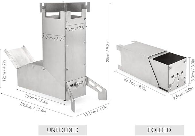 GEERTOP L-Shaped Folding Camping Stove - GeerTop Outdoor