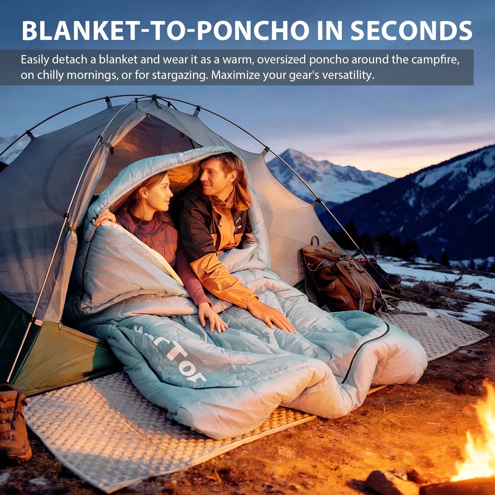 GeerTop Outdoor - GEERTOP Queen Size Doublewide Sleeping Bag