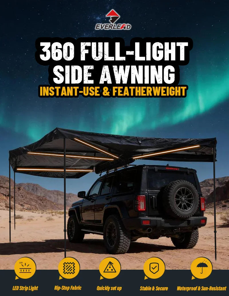 GeerTop Outdoor - TITAN | Geertop 360 Degree LED Light Car Awning