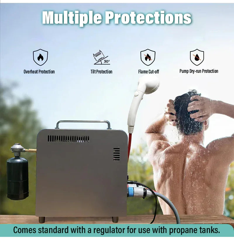 GeerTop Outdoor - GWH-3 Compact Portable Gas Water Heater