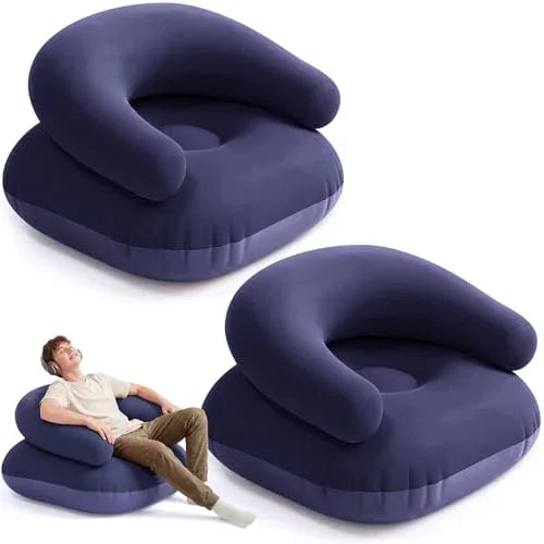 GeerTop Outdoor - 2-Piece Flocked Inflatable Chairs for Comfortable Portable Seating