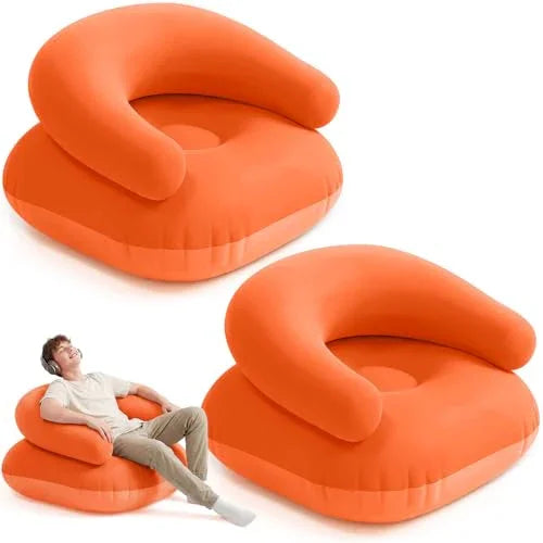 GeerTop Outdoor - 2-Piece Flocked Inflatable Chairs for Comfortable Portable Seating
