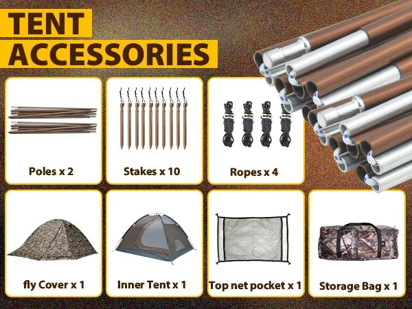 GEERTOP Topload4 4 Person 4 Season Waterproof Camping Tent - Relistic Camo - GeerTop Outdoor