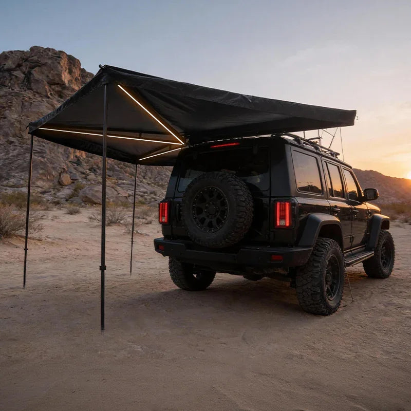 GeerTop Outdoor - VORTEX | GeerTop 270 Degree Car Awning Full Light Shelter With LED