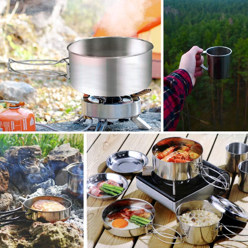 GeerTop Outdoor - Geertop Portable Ultralight Backpacking Cookware Set
