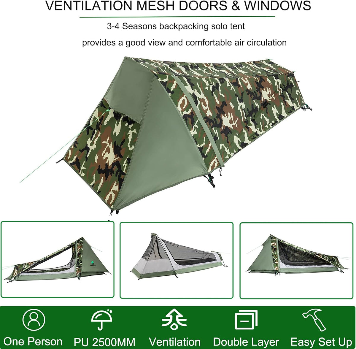 Geertop Blazer 1 Person 3 Season Bivy Tent for Bikepacking and Backpacking