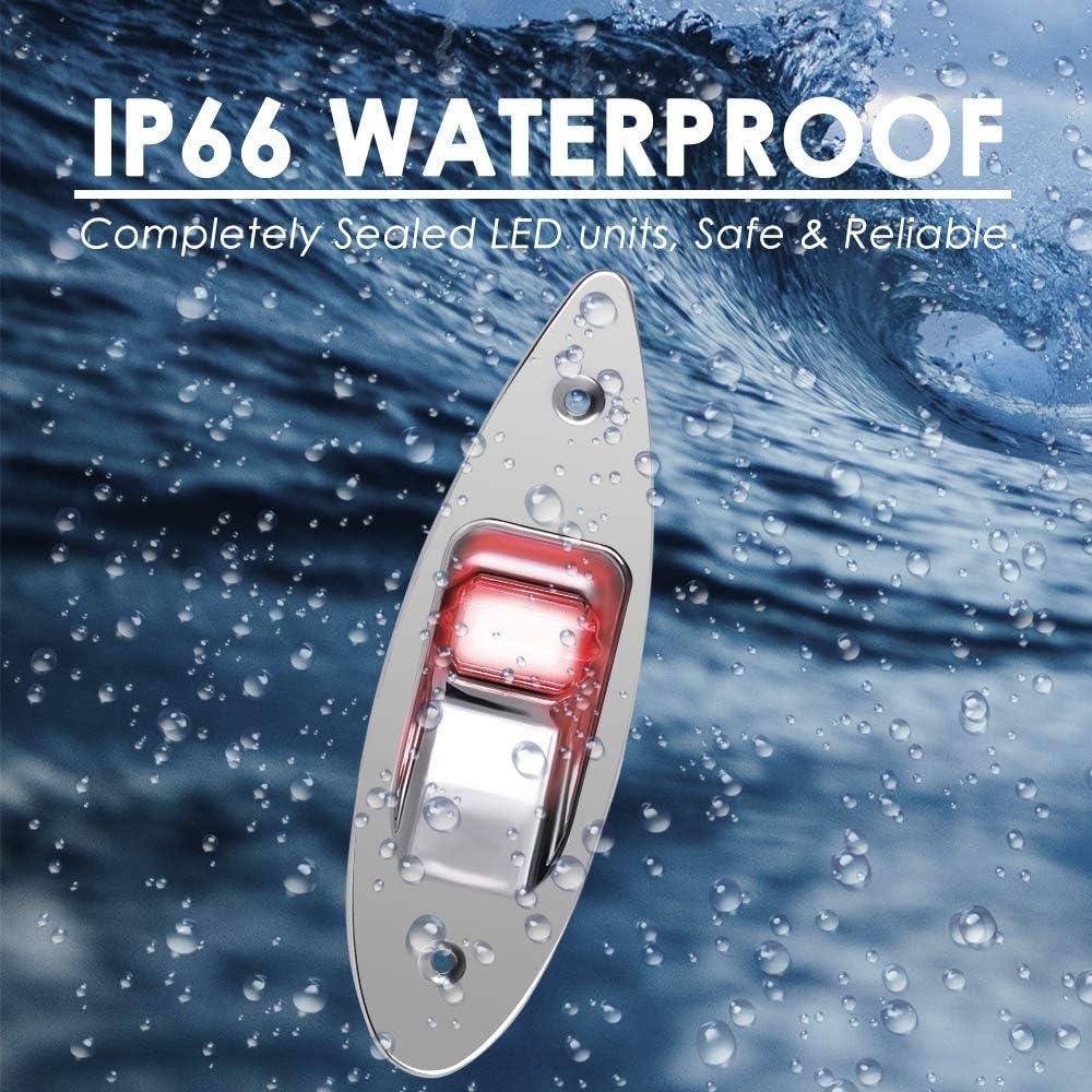 Boat Navigation Lights LED Red Green Stainless Steel 12V - GeerTop Outdoor