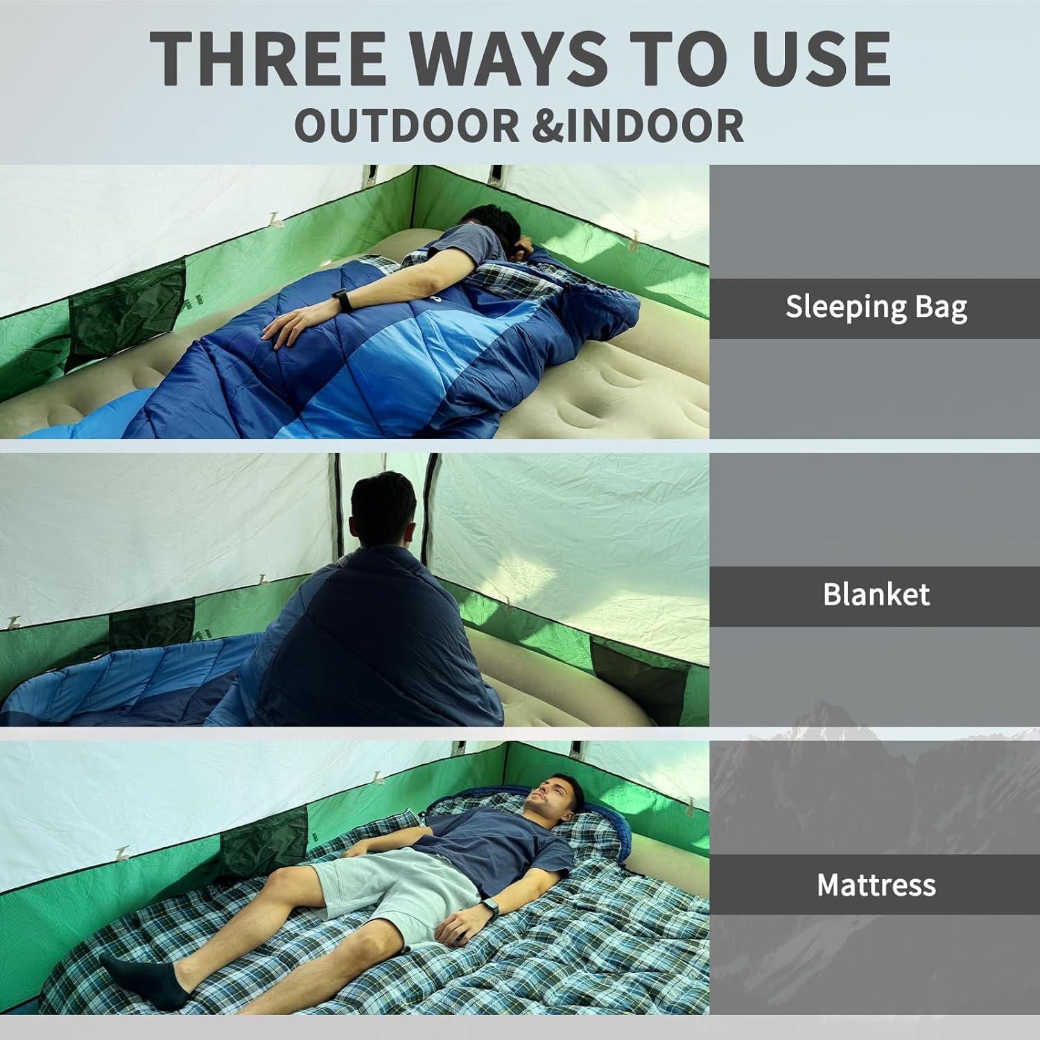 GEERTOP 4 Season Flannel Camping Sleeping Bag - GeerTop Outdoor