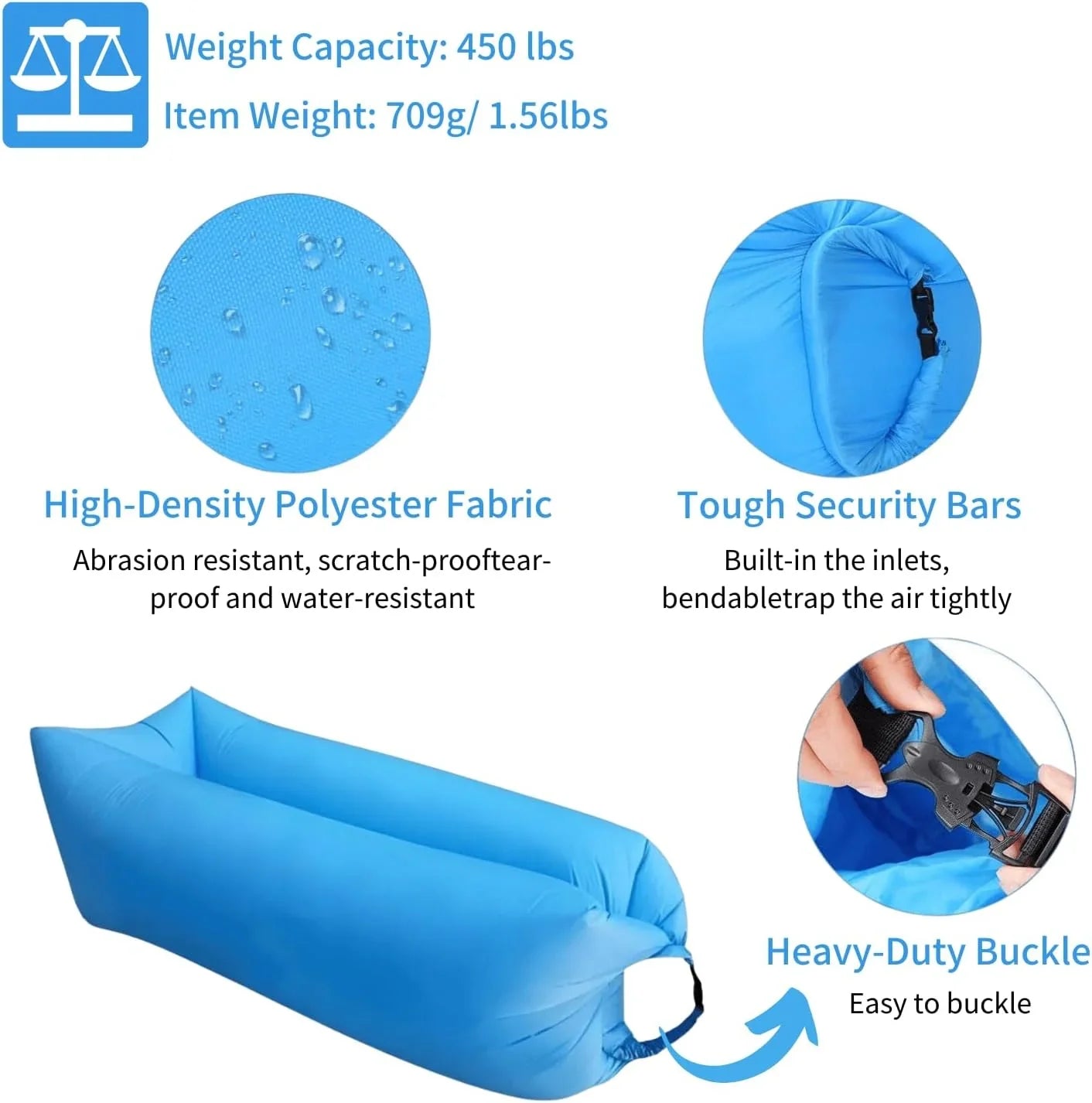 GeerTop Outdoor - Inflatable Air Sofa Hammock for Camping and Beach Lounging