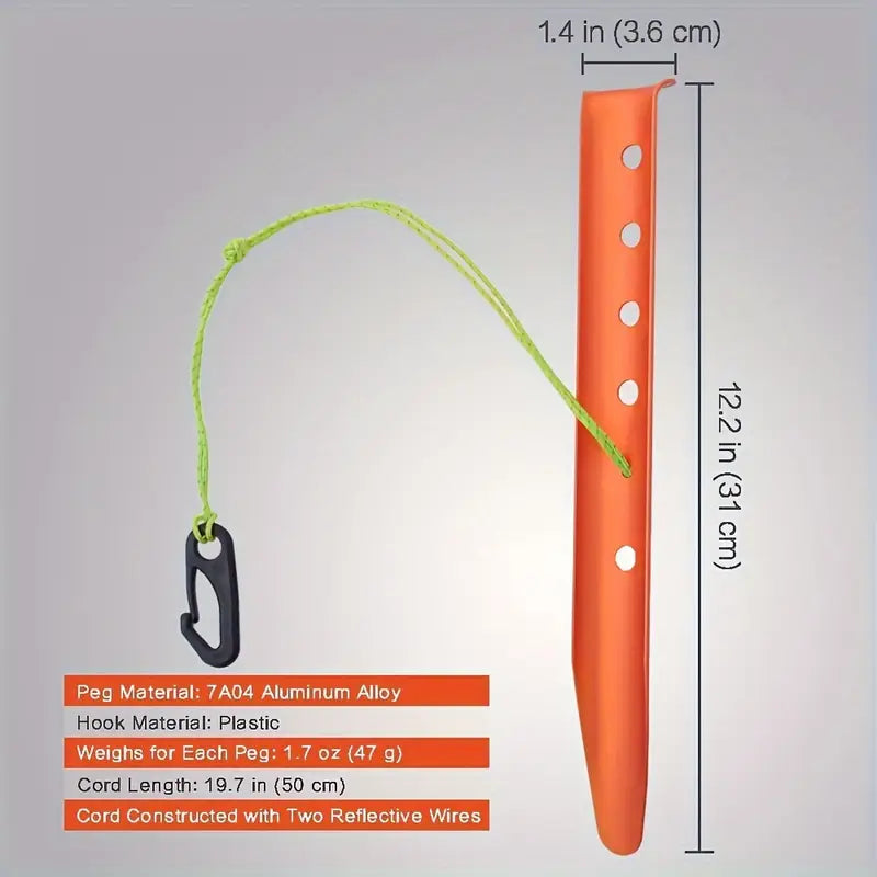 GEERTOP 6-Piece Aluminum Tent Stakes