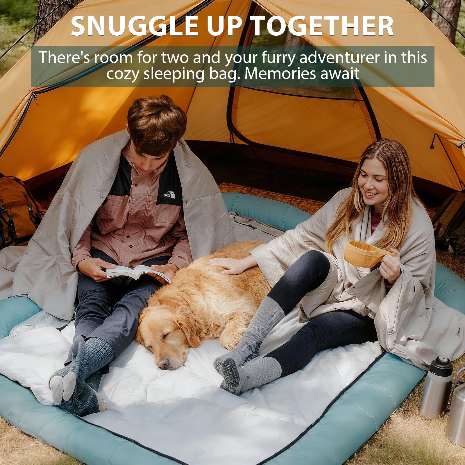 GEERTOP Queen Size Doublewide Sleeping Bag