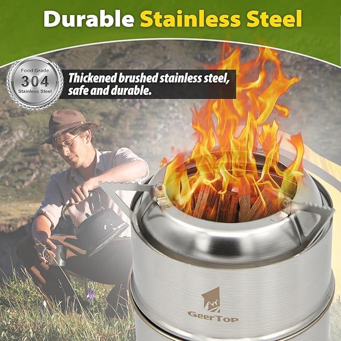 GEERTOP 3-in-1 Multi-Fuel Camping Stove - GeerTop Outdoor