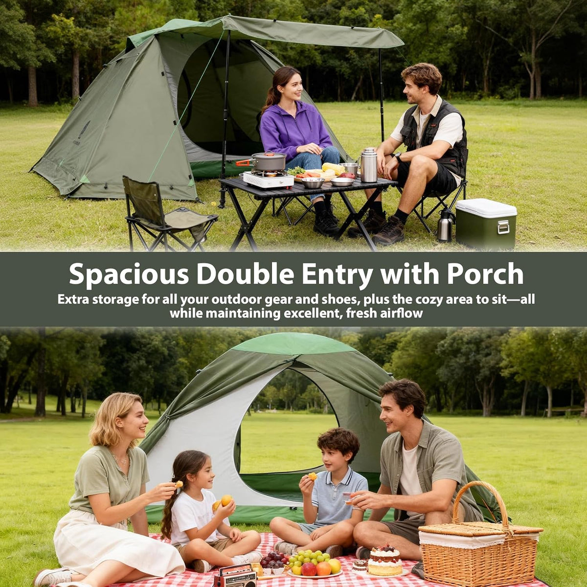 Toproad4 4 Person 4 Season Tent - Green