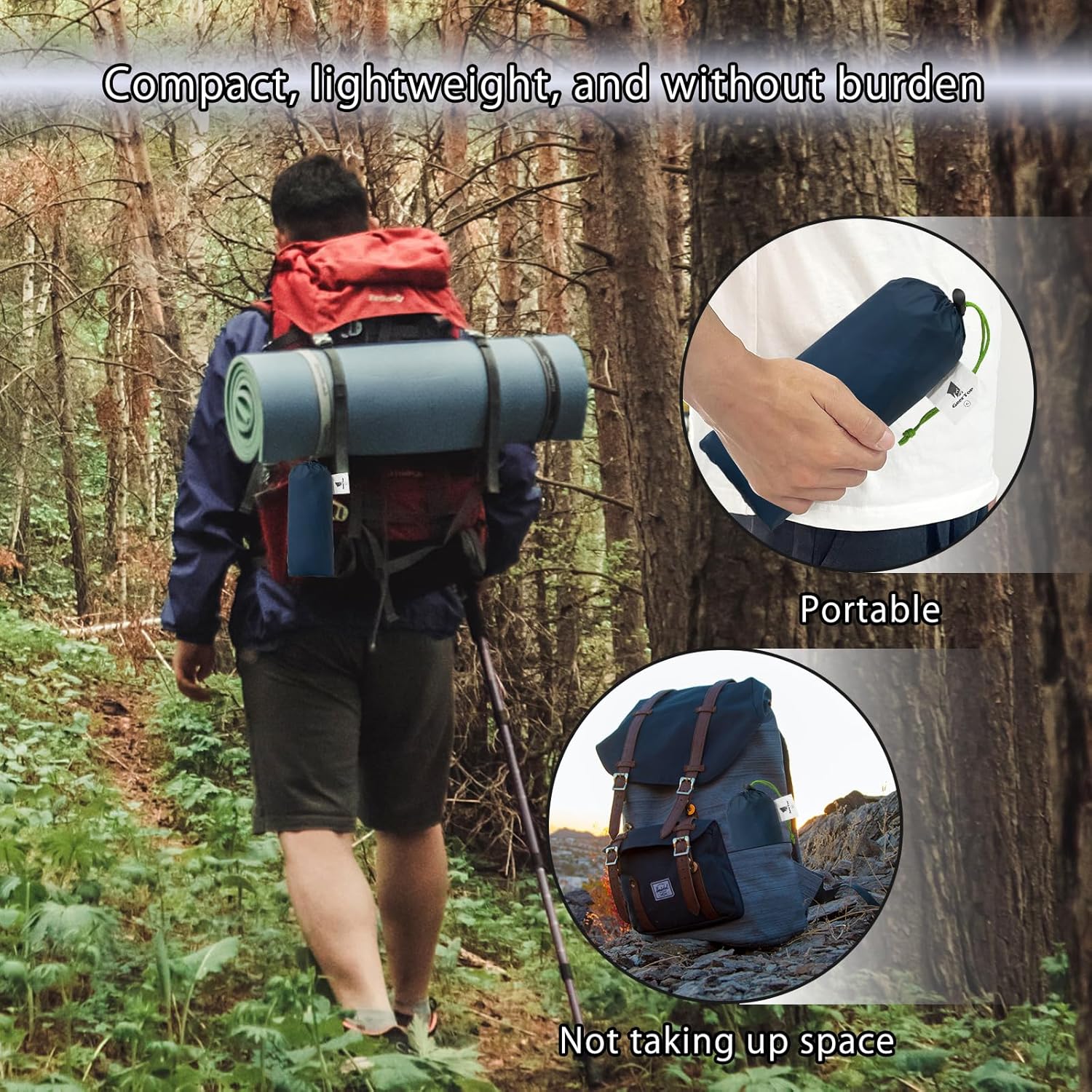 GEERTOP 20D Ultralight Waterproof 2-Person Protective Tarpaulin M/L/XL Size