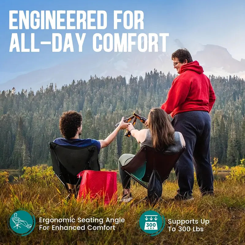 GeerTop Rotating Camp Chair - 300lb Capacity