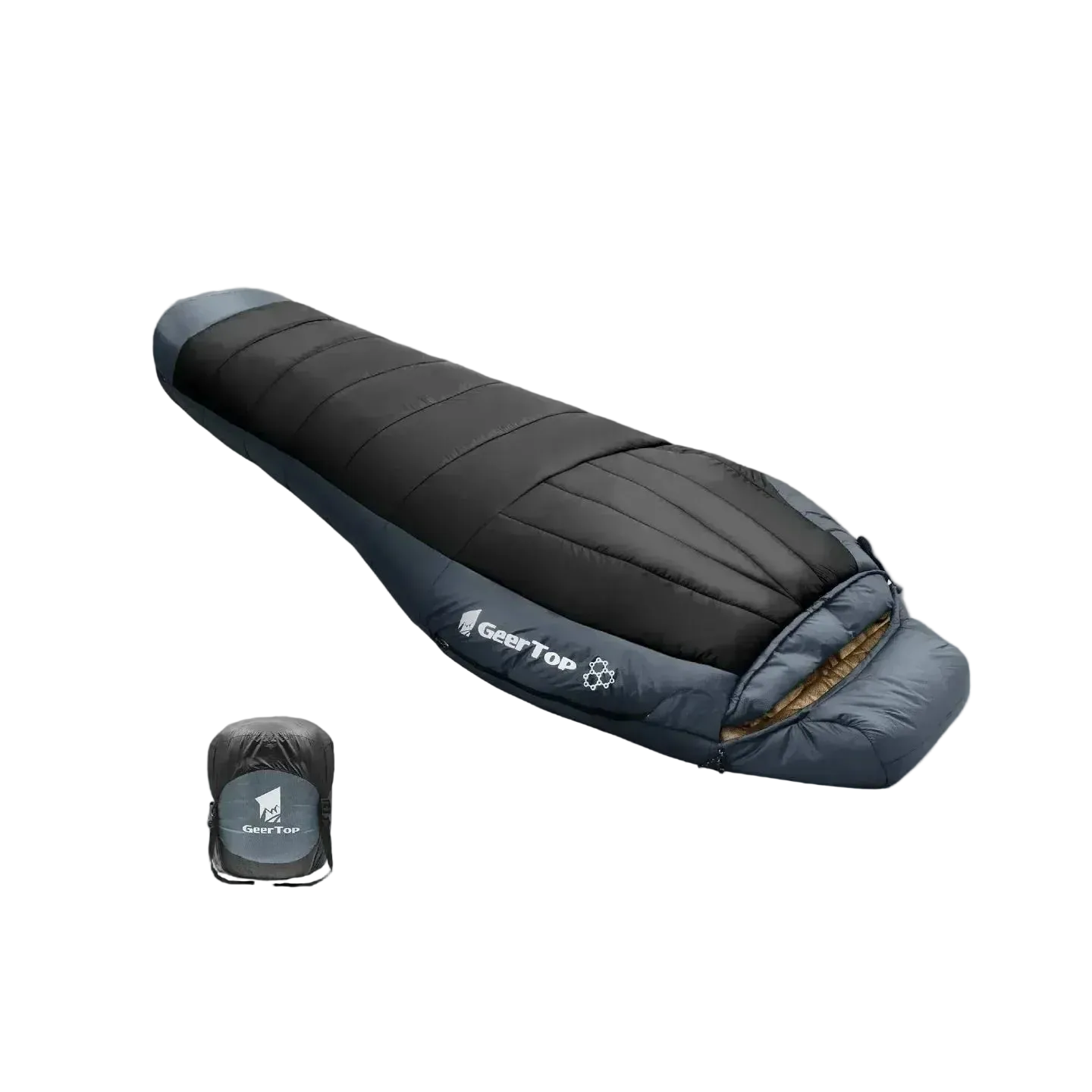 GeerTop Outdoor - Graphene-Lined Portable Mummy Sleeping Bag