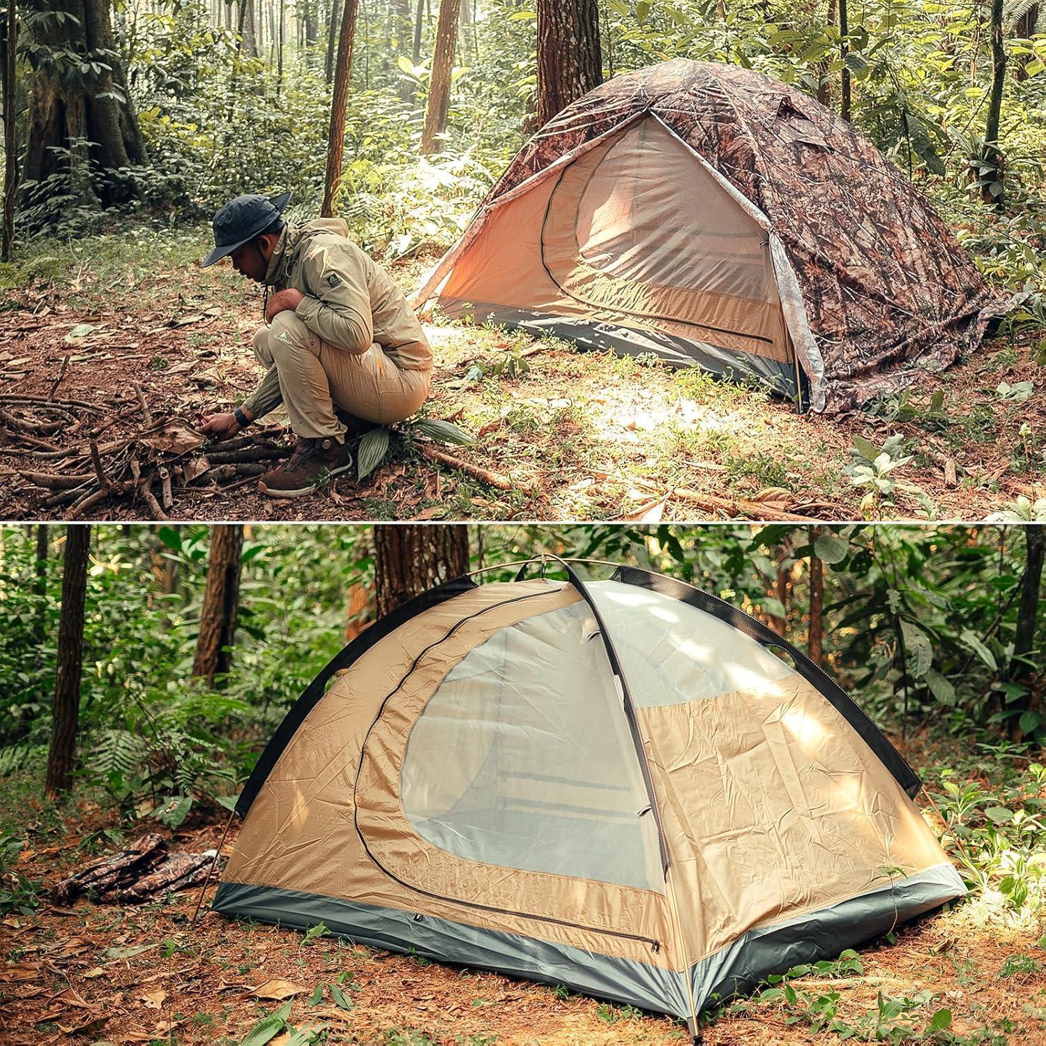 GEERTOP Toproad2 2 Person 4 Season Backpacking Tent - Khaki - GeerTop Outdoor