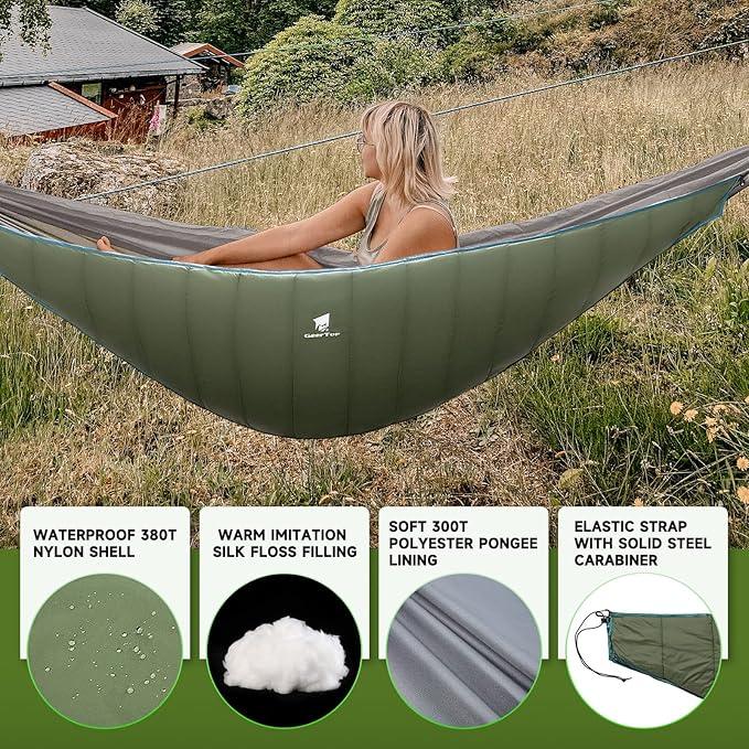 GeerTop Outdoor - GEERTOP 4 Season Single Lightweight Portabl Hammock Sleeping Bag