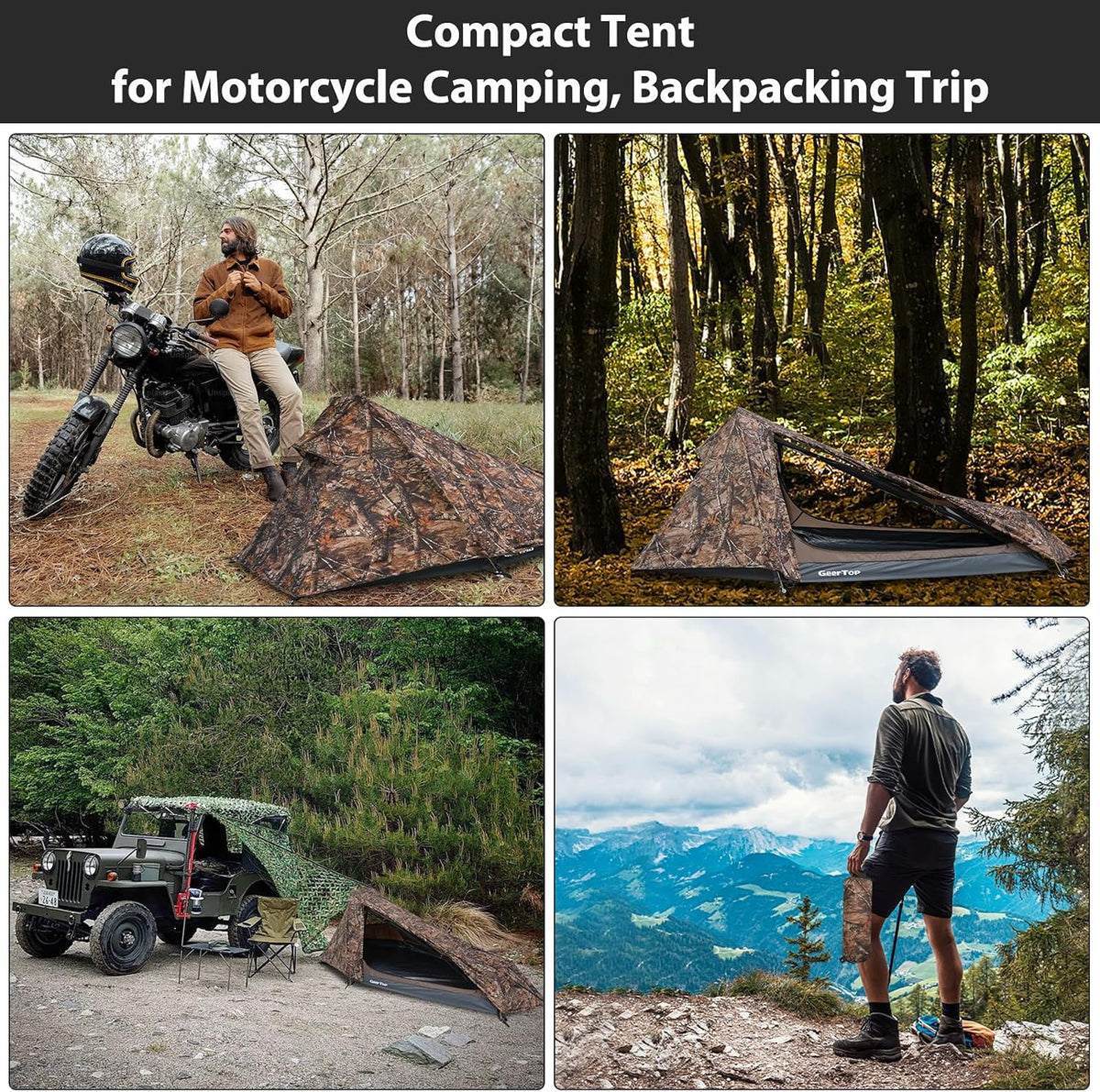 Blazer 1 Person 3 Season Bivy Backpacking Tent - Relistic Camo