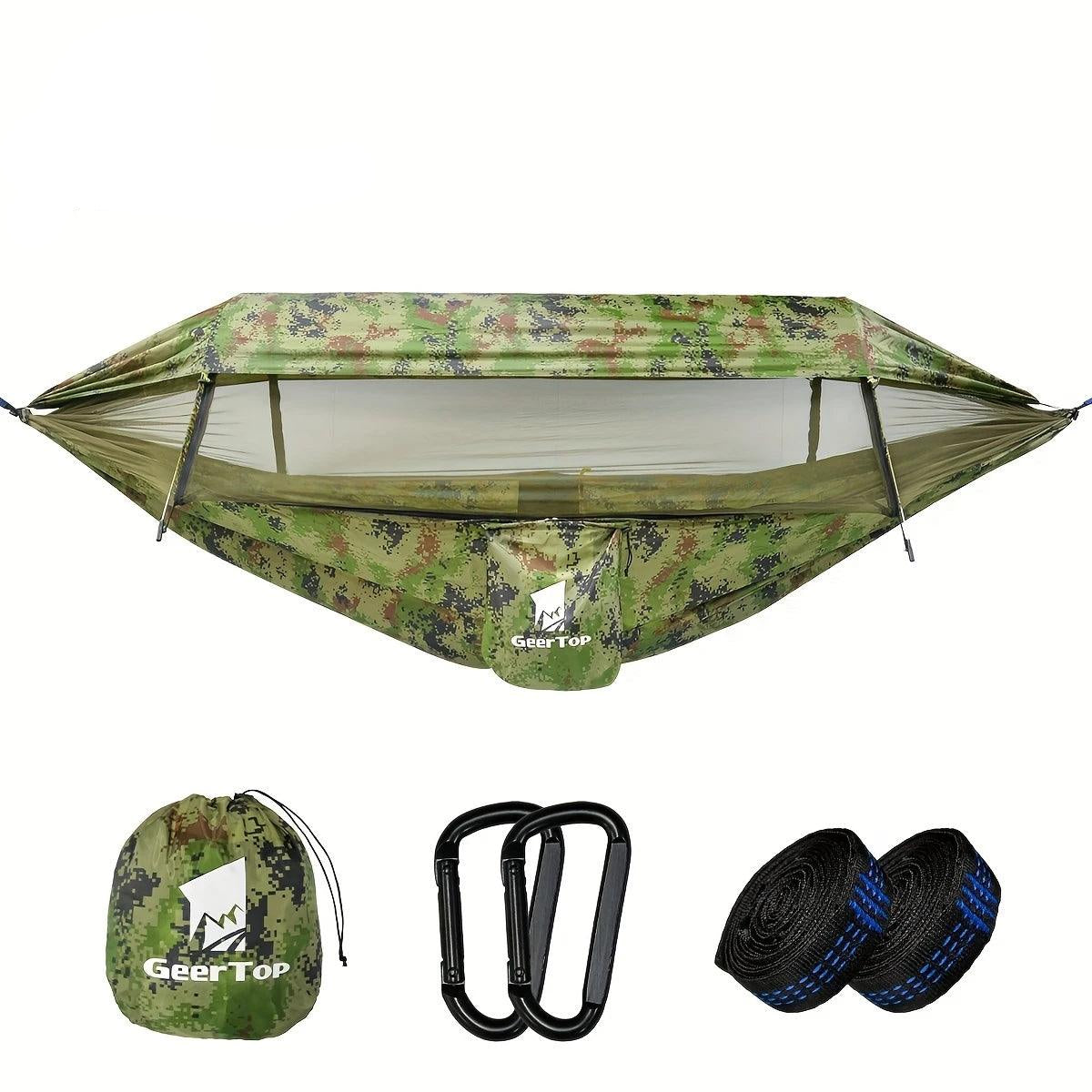 GeerTop Outdoor - GEERTOP 1-2 Person Mosquito Proof Camping Hammock