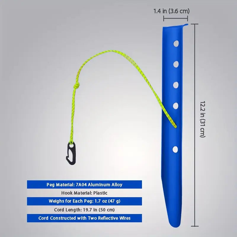 GEERTOP 6-Piece Aluminum Tent Stakes