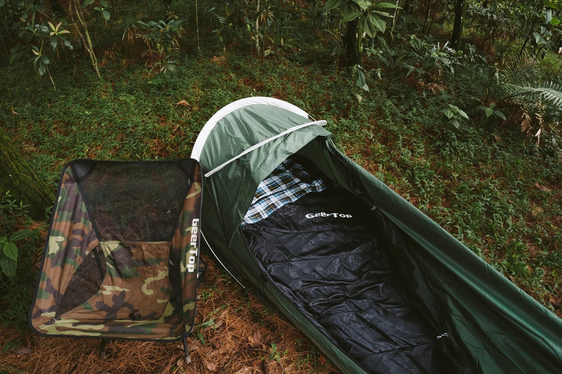 GEERTOP BivyII 1 Person 3 Season Green Ultralight Tent