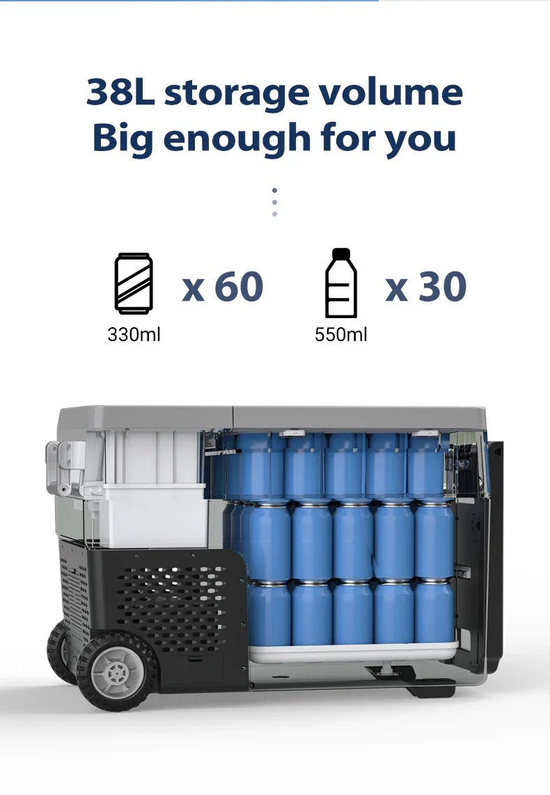 F1 Portable Outdoor Refrigerator/ Ice Maker With Wheel