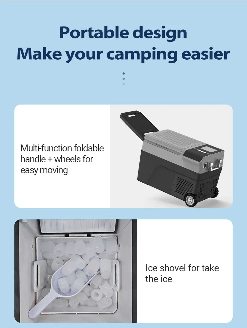 F1 Portable Outdoor Refrigerator/ Ice Maker With Wheel