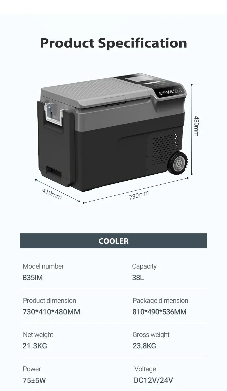 GeerTop Outdoor - F1 Portable Outdoor Refrigerator/ Ice Maker With Wheel