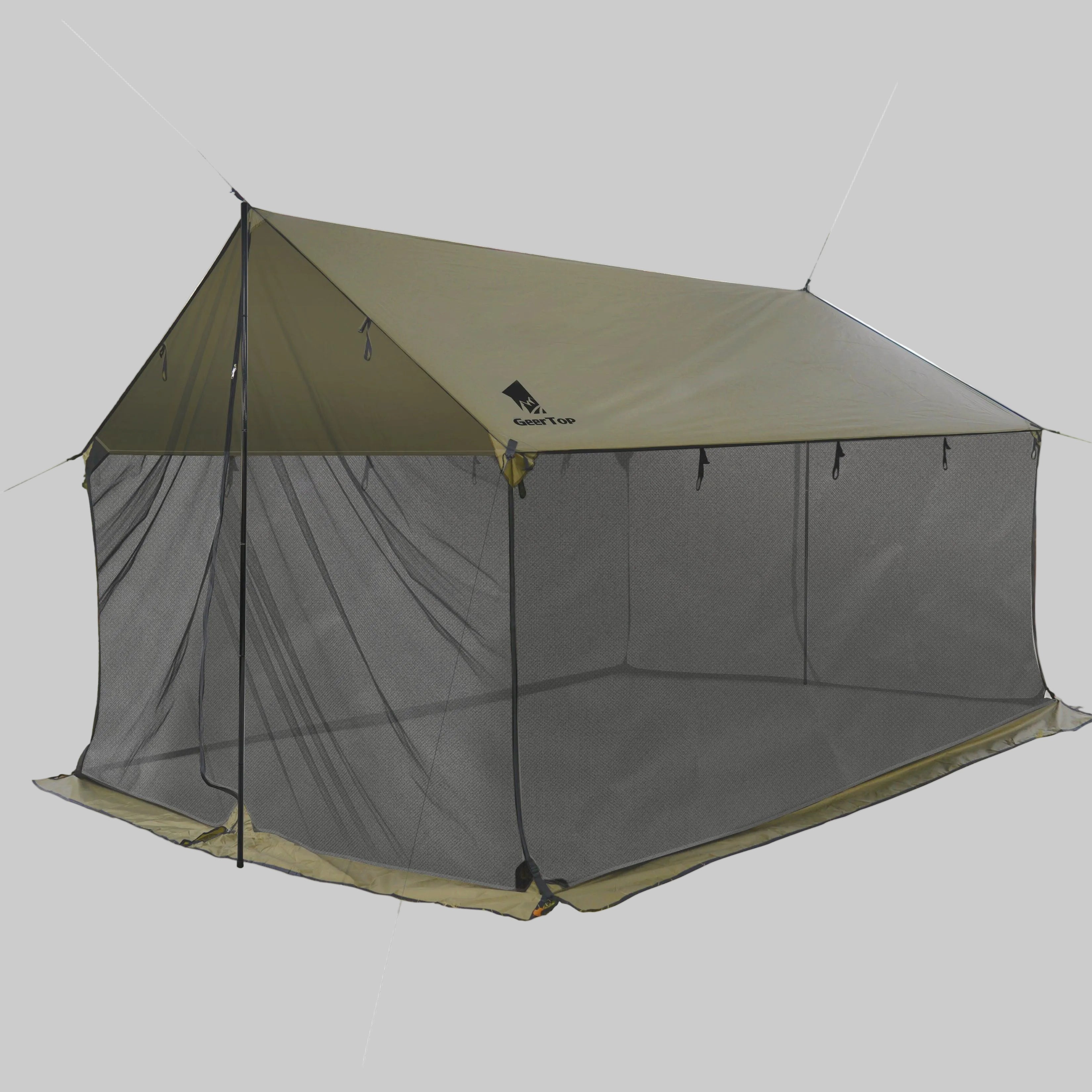 GEERTOP Camping Tarp with Bug Net - Lightweight, Hammock-Compatible​