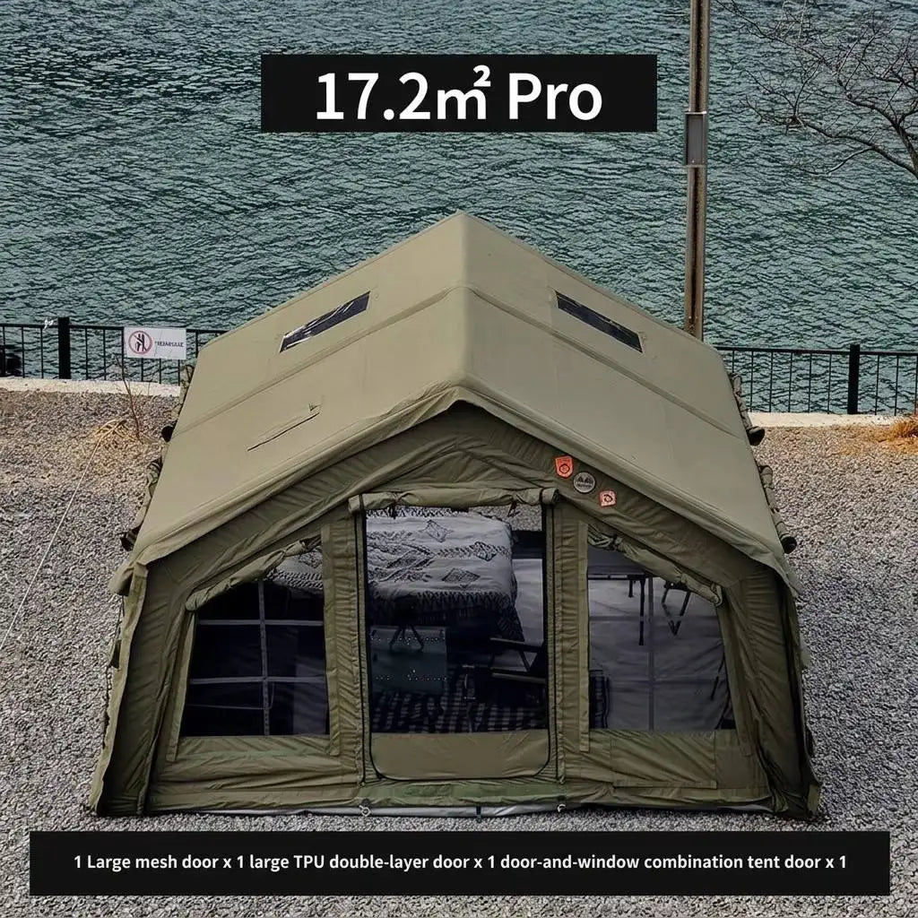 Inflatable Camping Tent 6-12 Person Four-Season Glamping Tent
