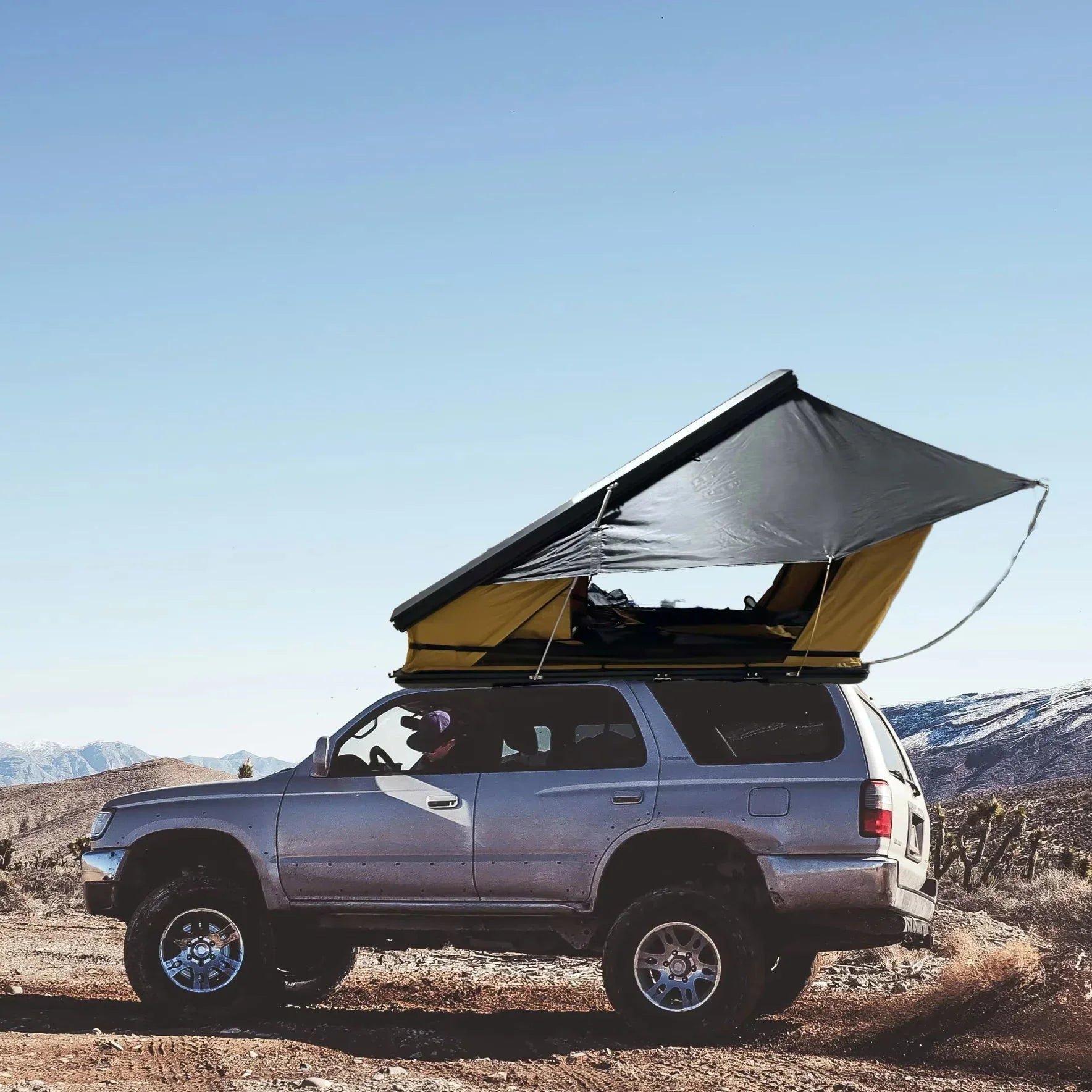 GeerTop Outdoor - NEXAR | GeerTop 2-3 Person Aluminum Portable Trailer Camper RoofTop Tent