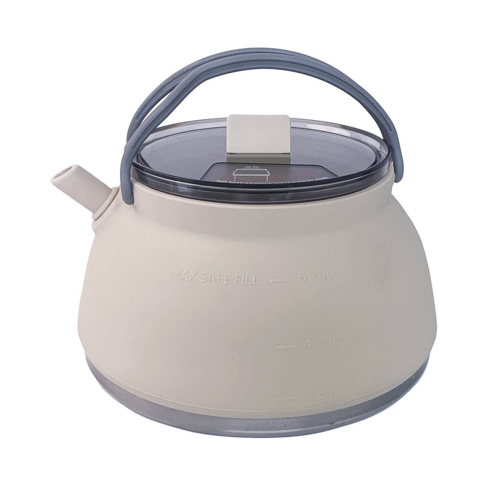 Portable Folding Silicone Camping Kettle Outdoor Compressible Coffee Teapot