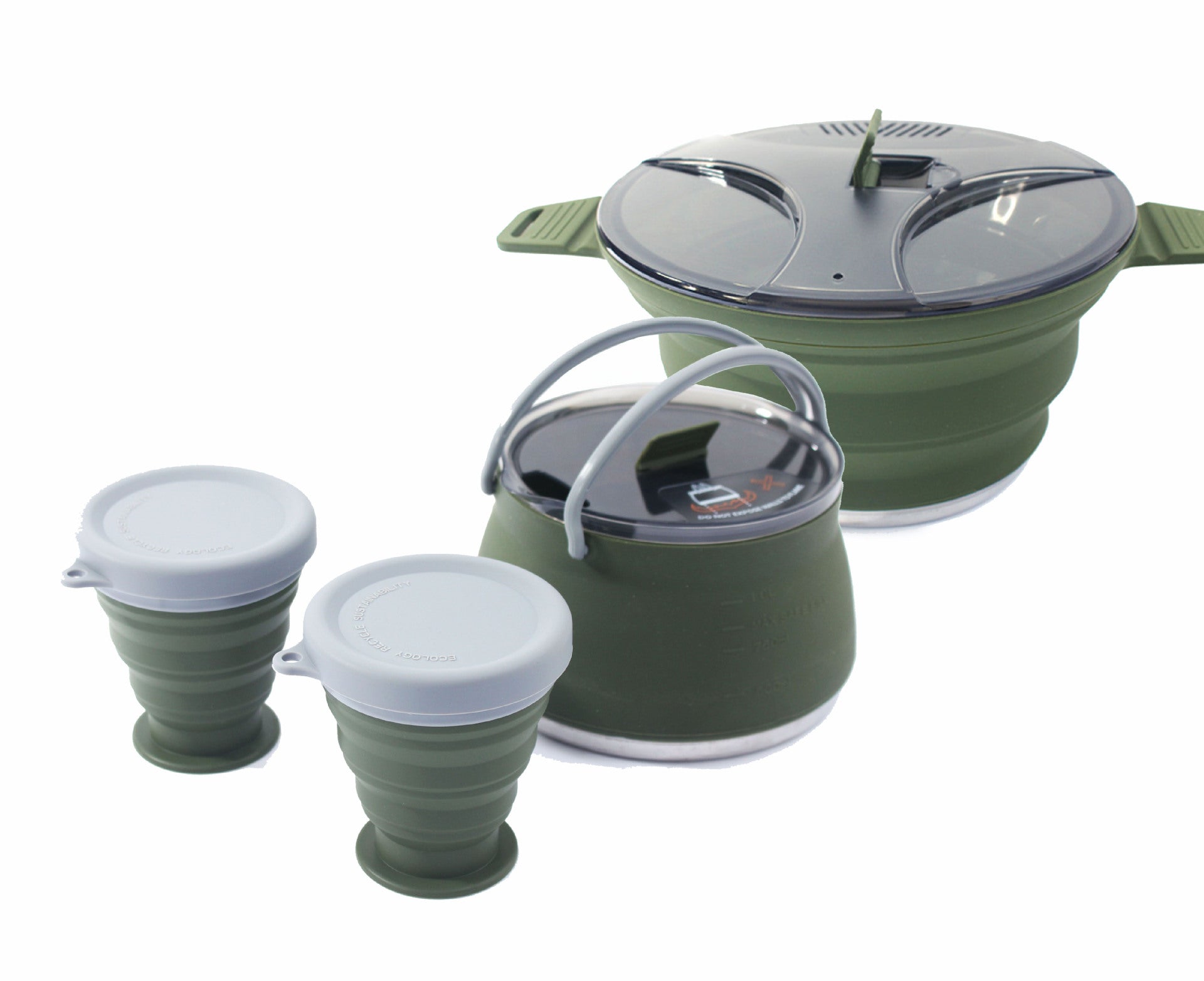Silicone Foldable Camping Cooker Portable Hiking Pot MS-015